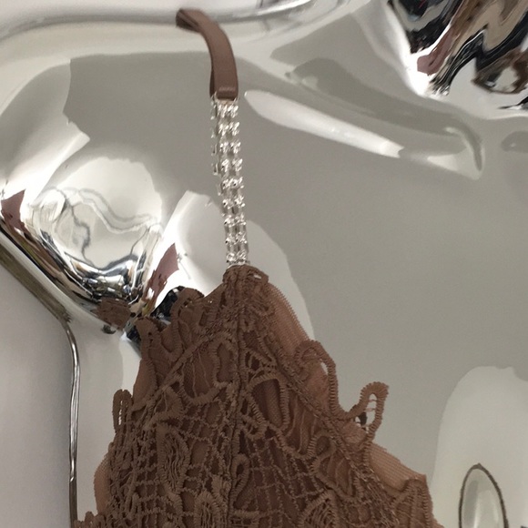 Tan rhinestone bodysuit - Picture 7 of 8